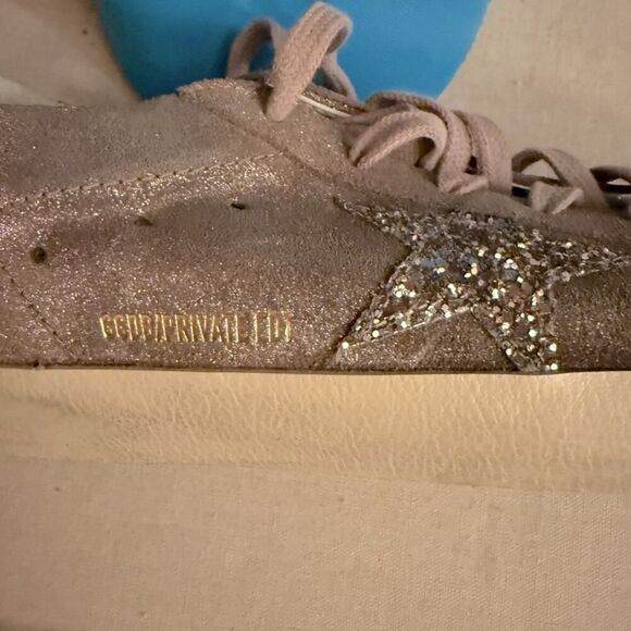 Golden Goose GGDB Private Ed Super Star suede pink leather w glitter sta… - Picture 11 of 16